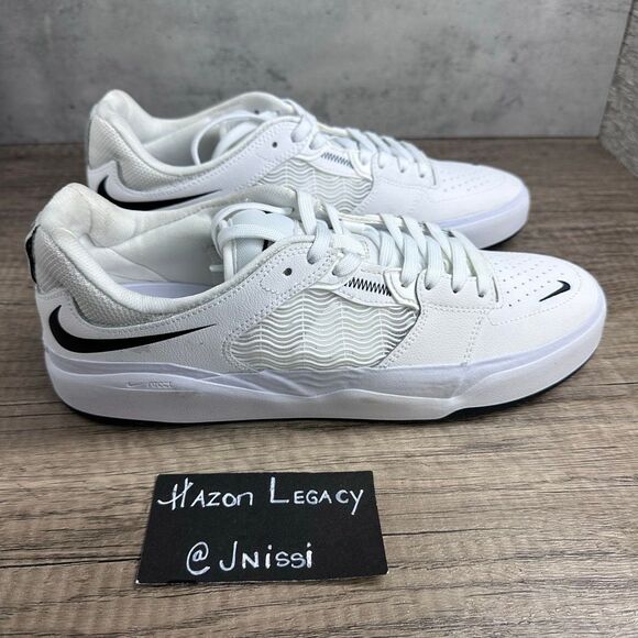 Nike~Men’s~SB Ishod Wair Premium Shoes White/Black Sneakers (DZ5648-101)~Size 9 main image 7